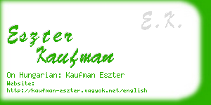 eszter kaufman business card